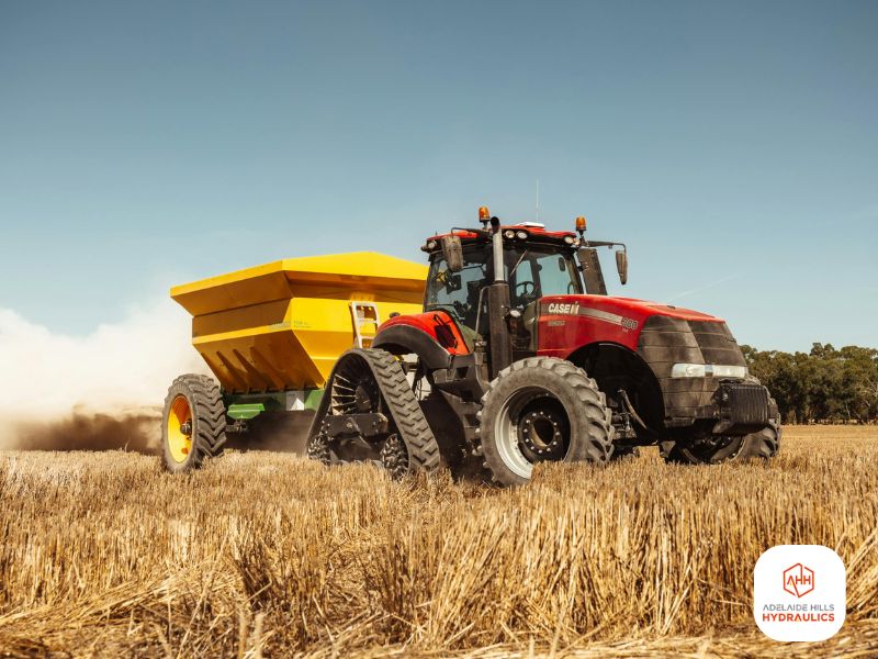 tractorharvestingfarminglandsouthaustralia tractor harvesting farming land in south australia